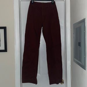 Uniqlo Maroon Wide-Legged Trousers